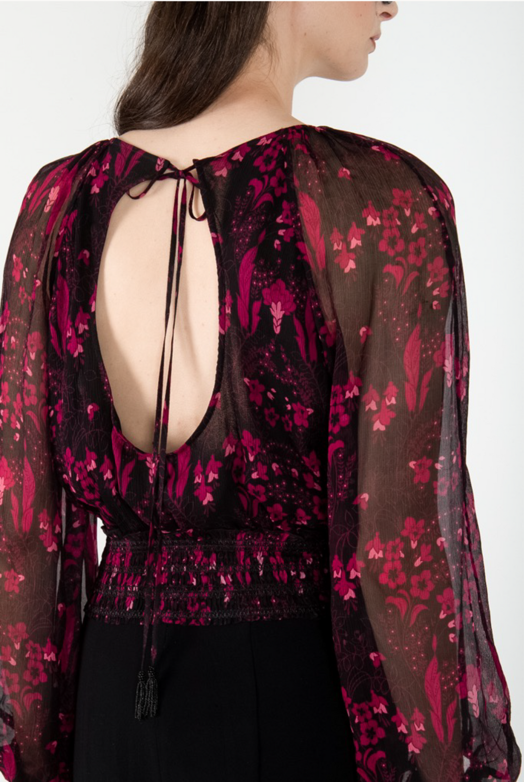 Linnett Blouse - 100% Silk Crinkle Chiffon