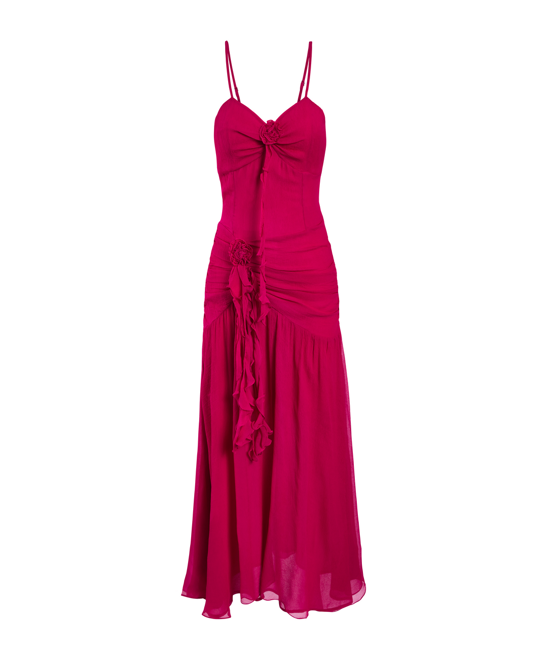 Mira Maxi Dress - 100% Silk Crinkle Chiffon