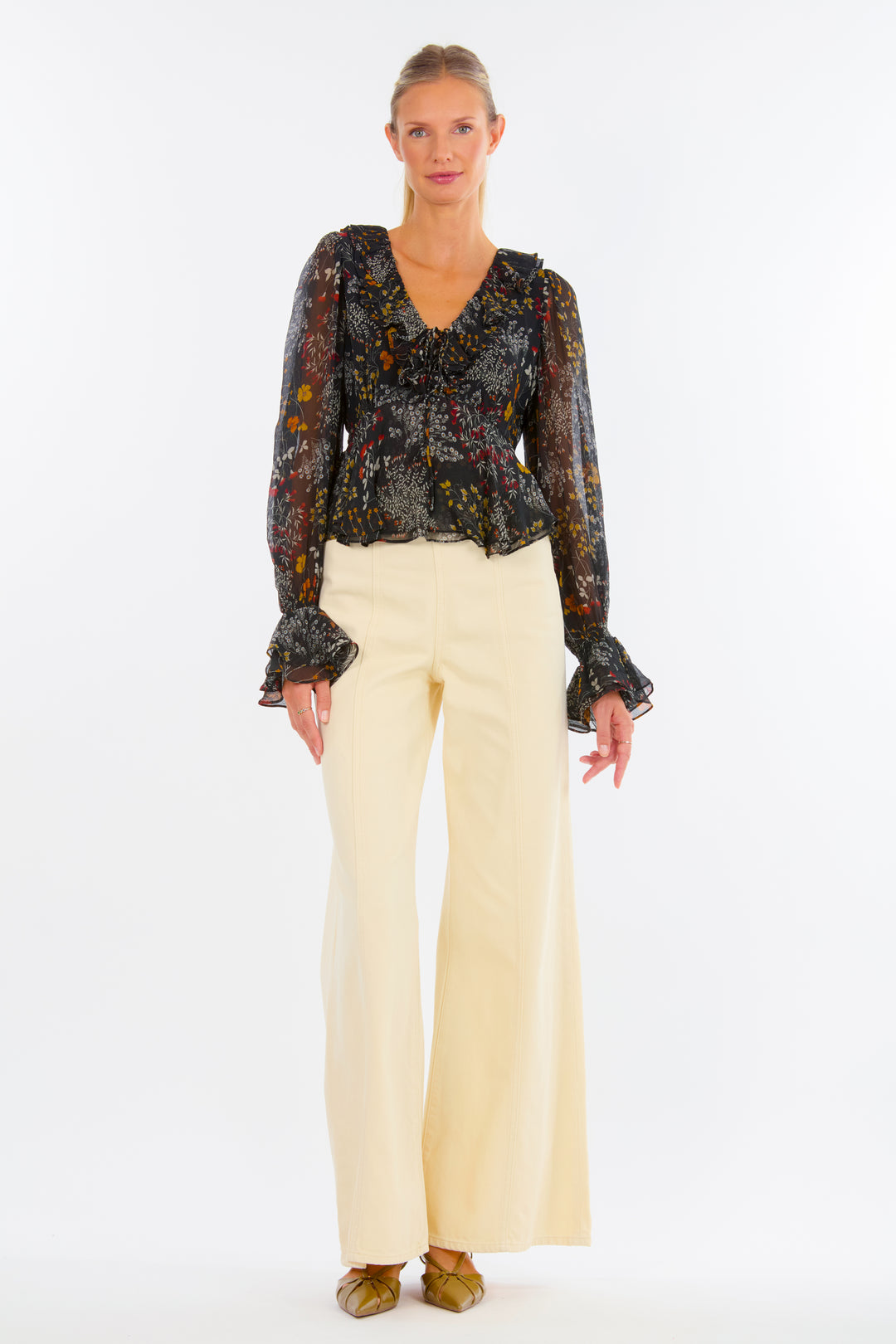 Neveah Top - 100% Organic Silk Chiffon