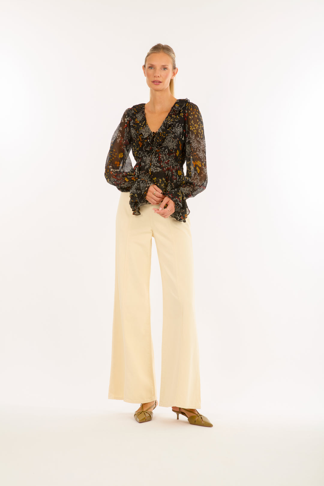 Neveah Top - 100% Organic Silk Chiffon