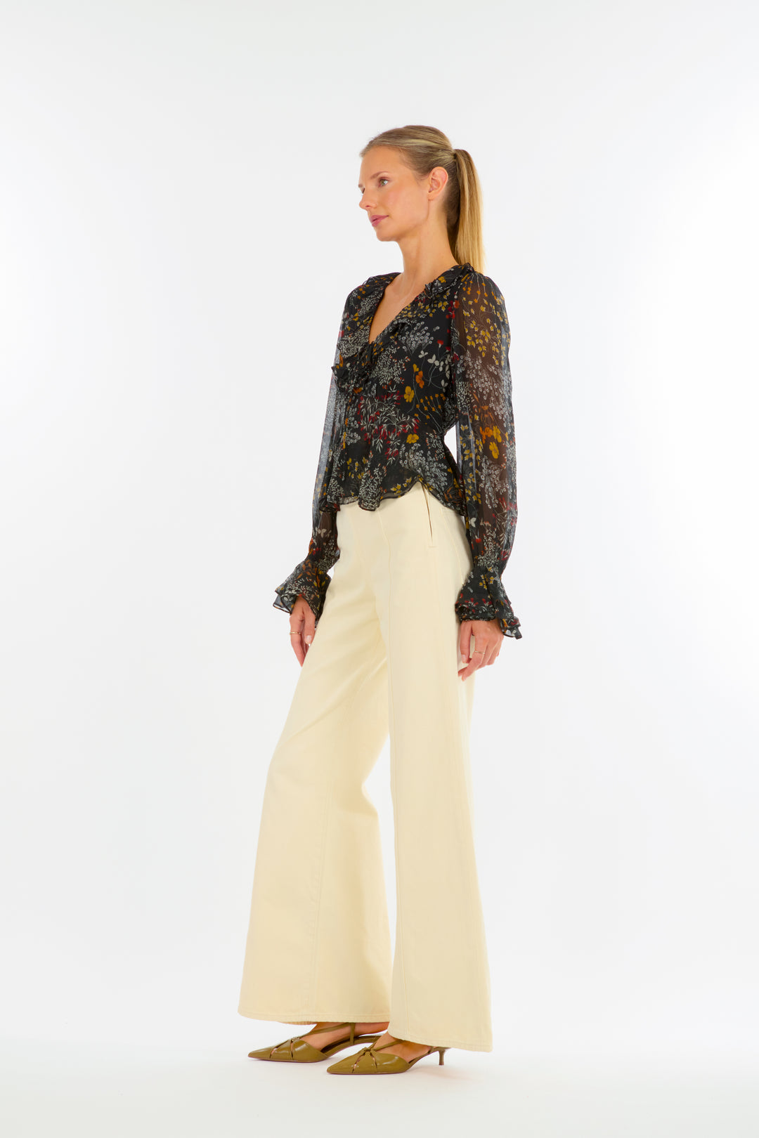 Neveah Top - 100% Organic Silk Chiffon