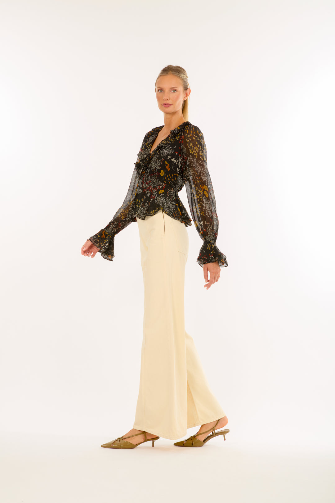 Neveah Top - 100% Organic Silk Chiffon