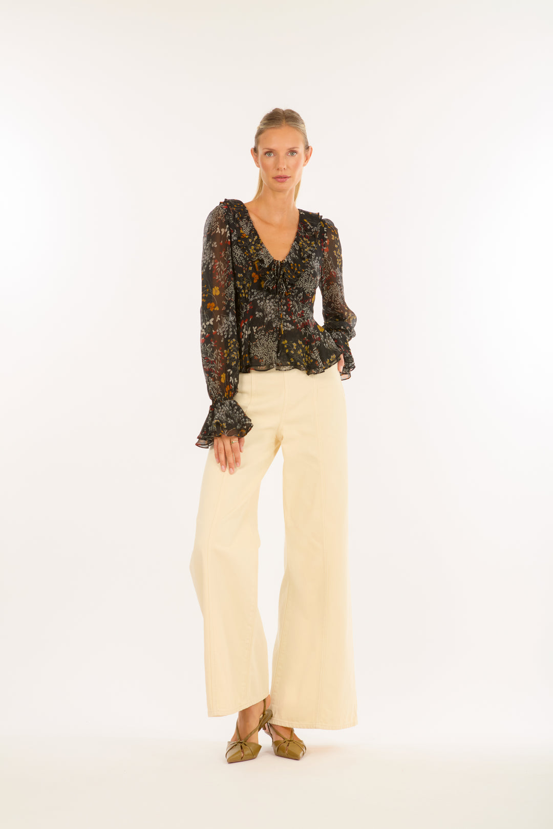 Neveah Top - 100% Organic Silk Chiffon