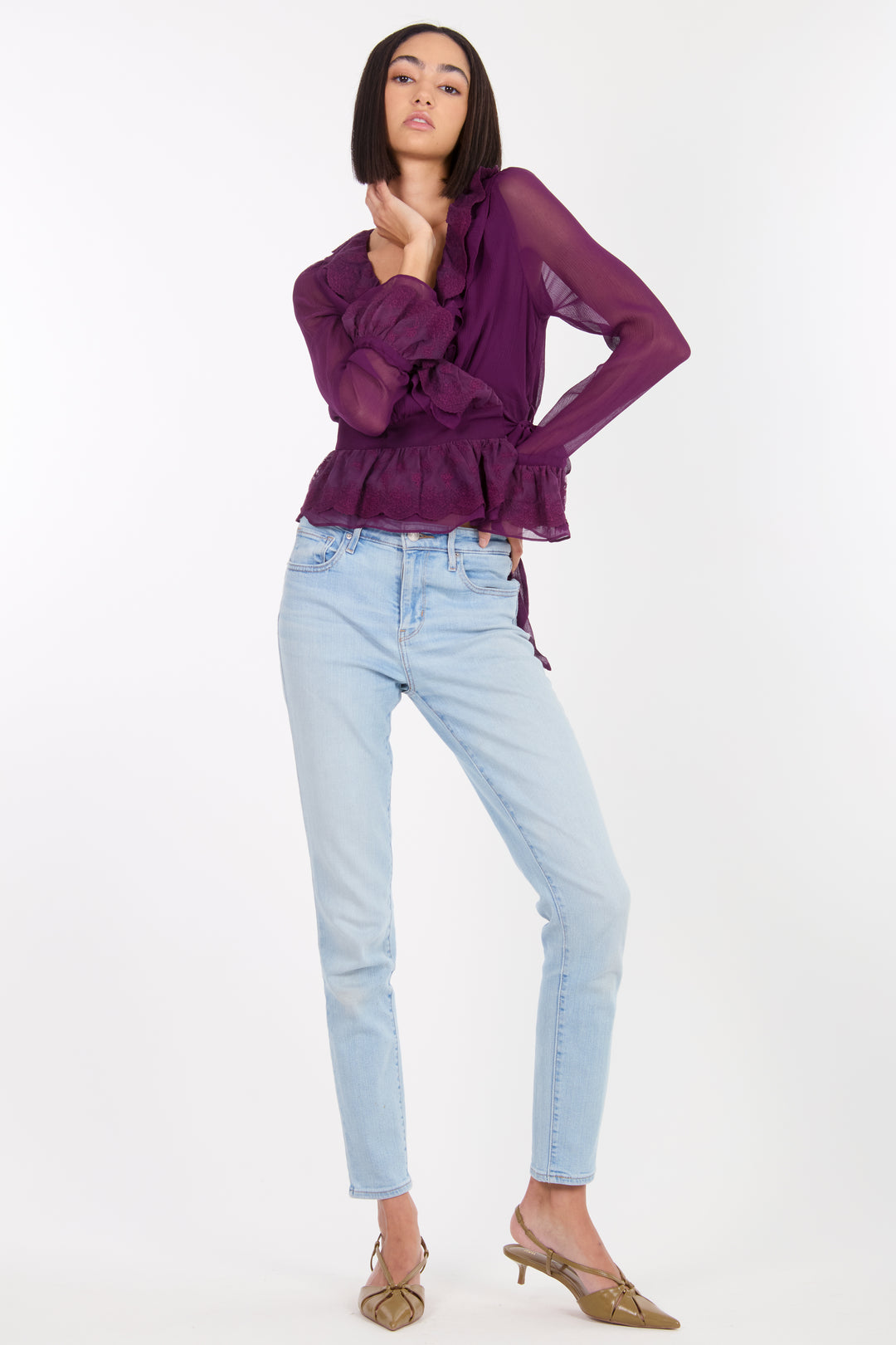Poet Blouse - 100% Organic Silk Chiffon