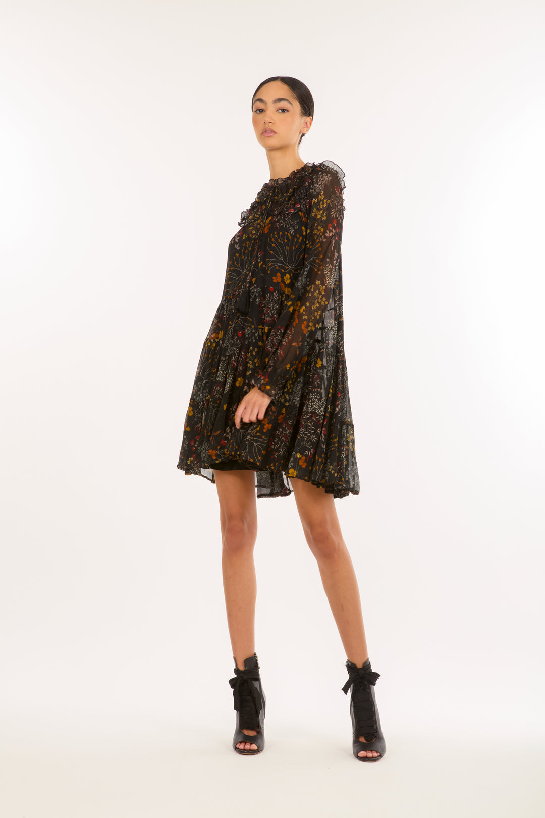 Roan Mini Dress - 100% Organic Silk Chiffon