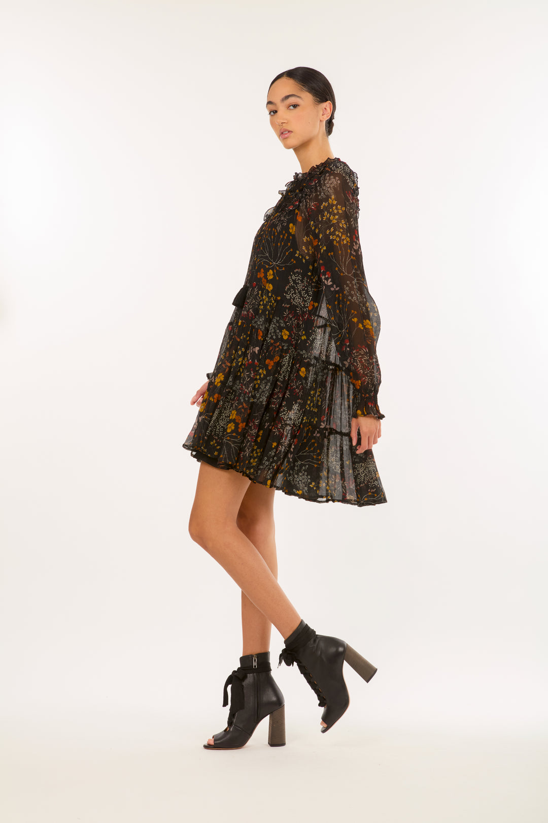 Roan Mini Dress - 100% Organic Silk Chiffon