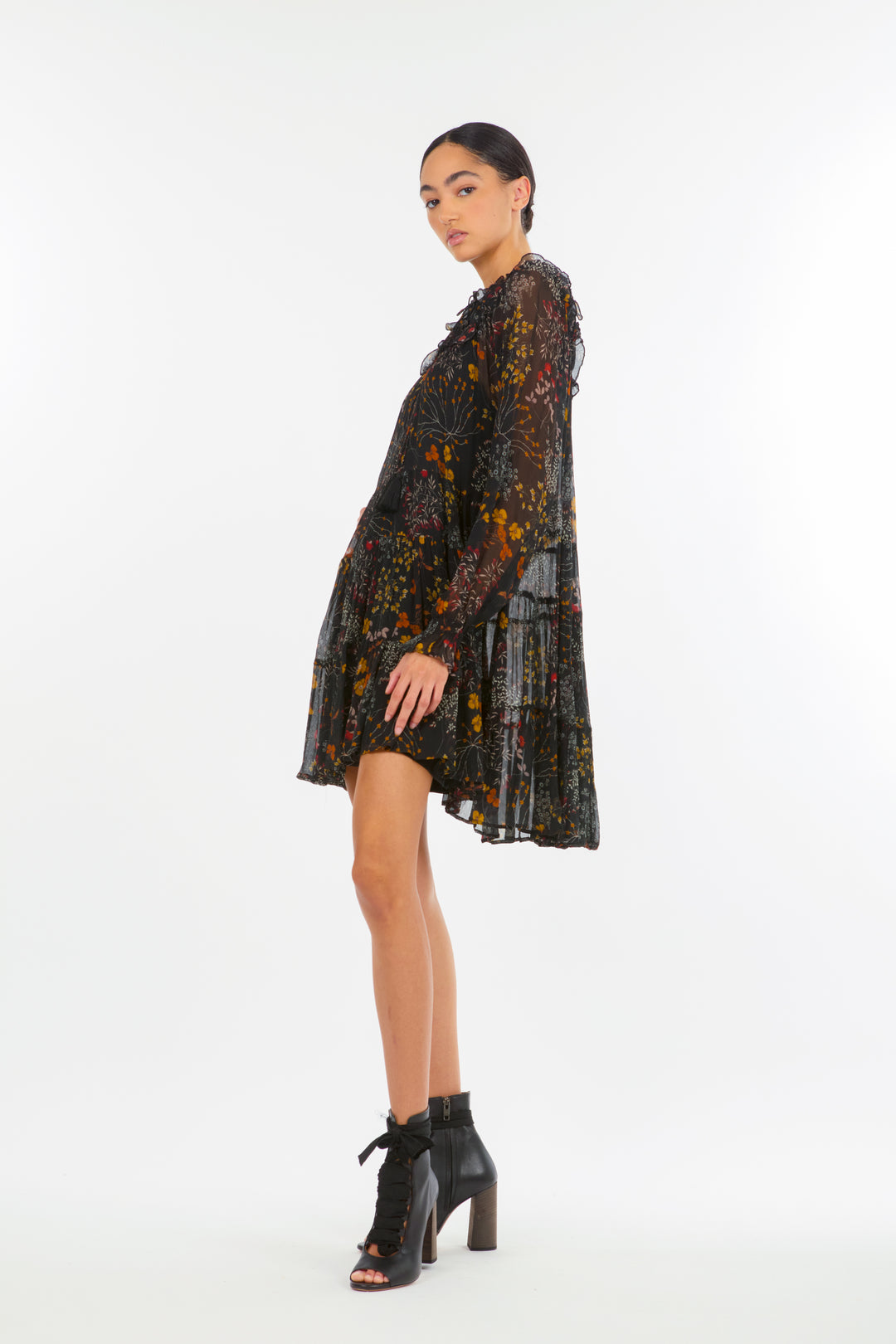Roan Mini Dress - 100% Organic Silk Chiffon
