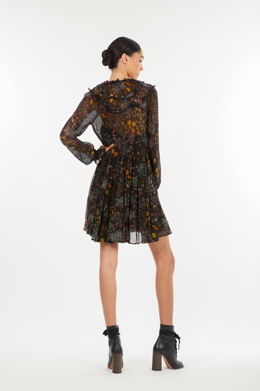 Roan Mini Dress - 100% Organic Silk Chiffon