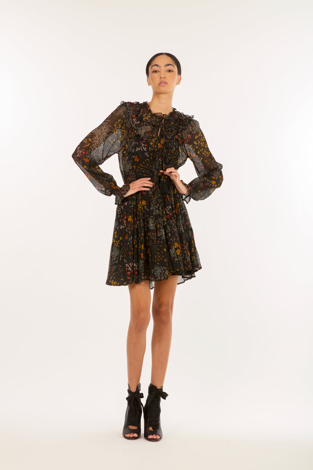 Roan Mini Dress - 100% Organic Silk Chiffon