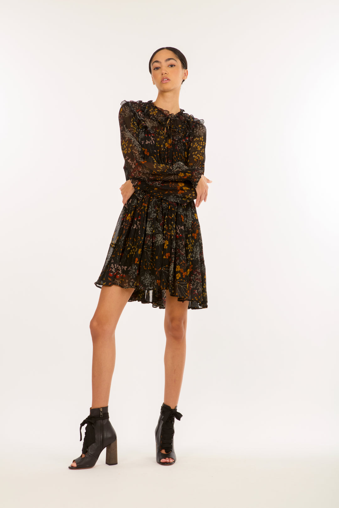 Roan Mini Dress - 100% Organic Silk Chiffon