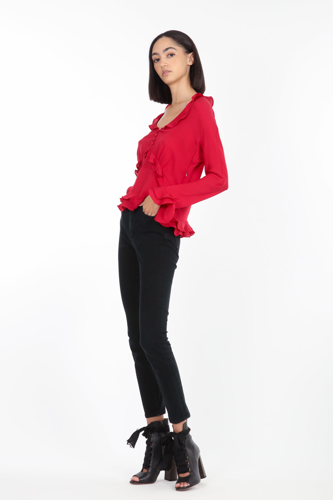 Sander Blouse - 100% Organic Silk Crepe Georgette