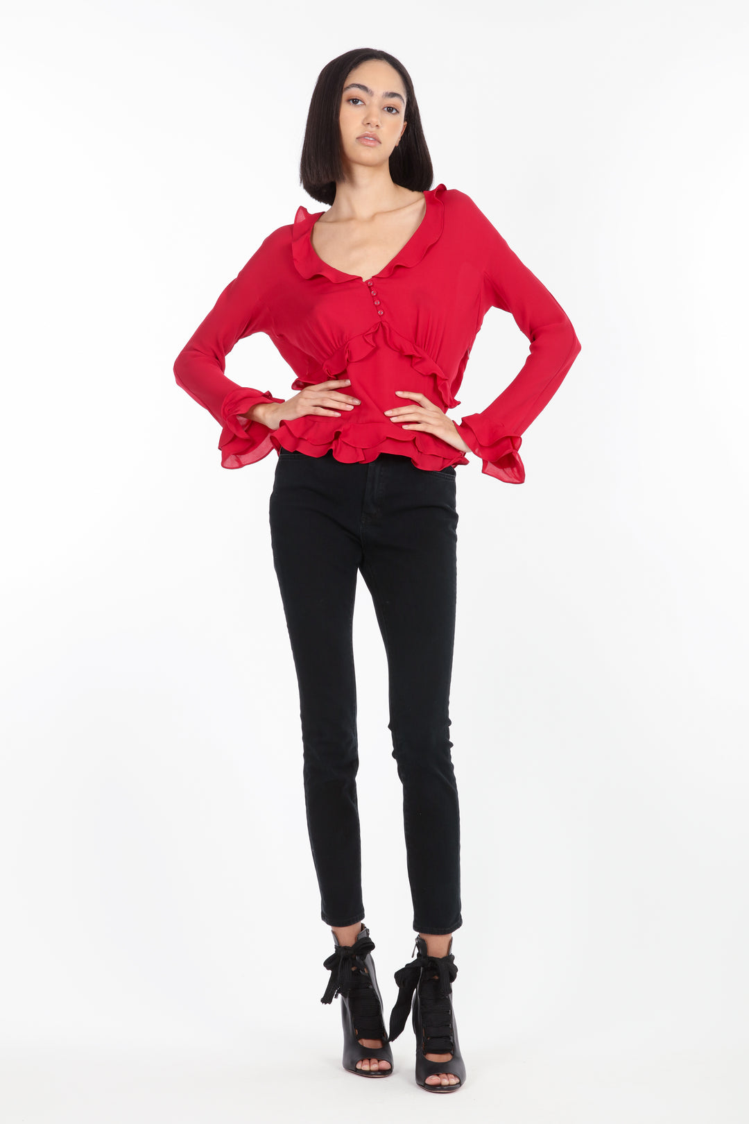 Sander Blouse - 100% Organic Silk Crepe Georgette