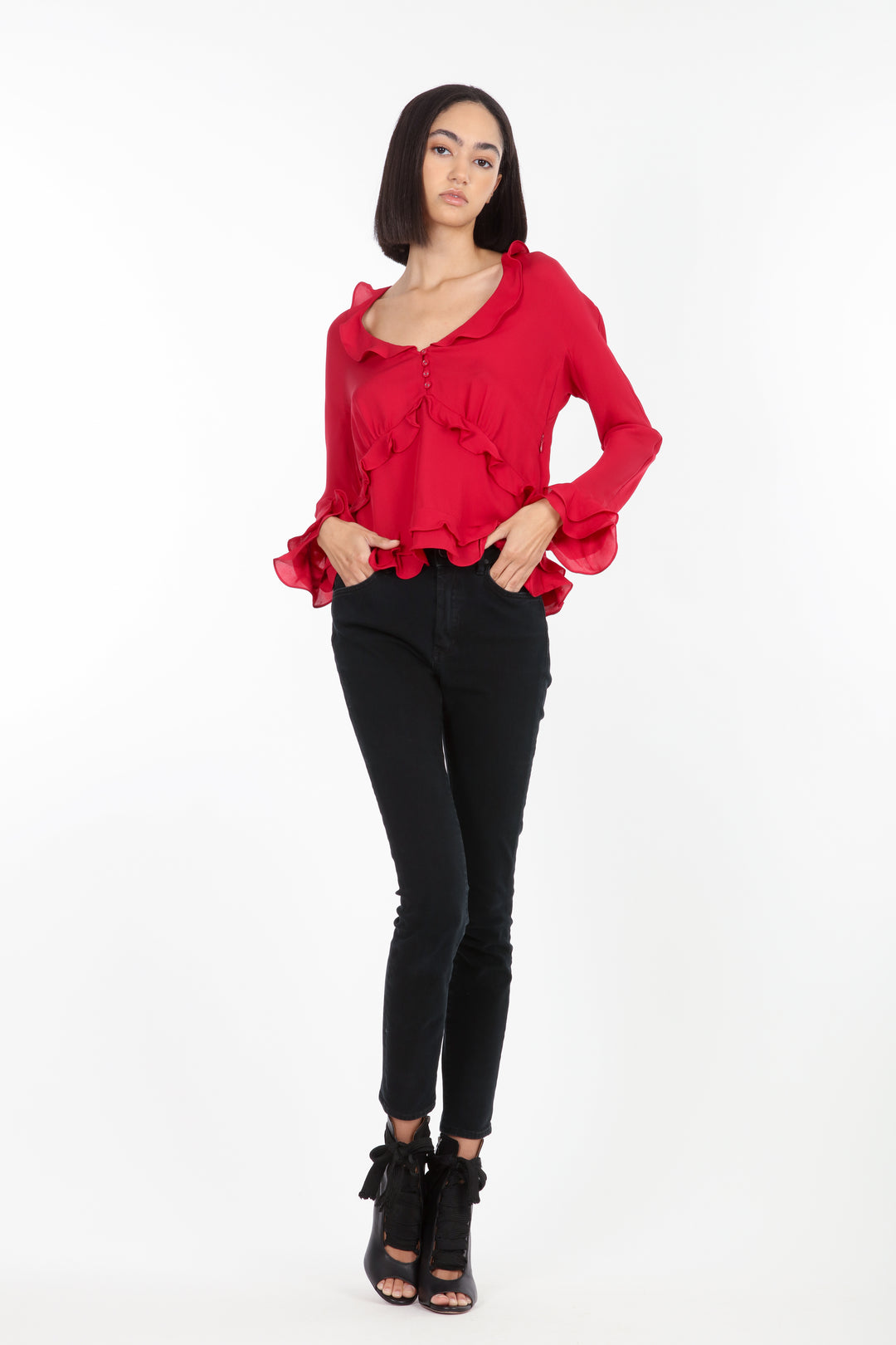 Sander Blouse - 100% Organic Silk Crepe Georgette