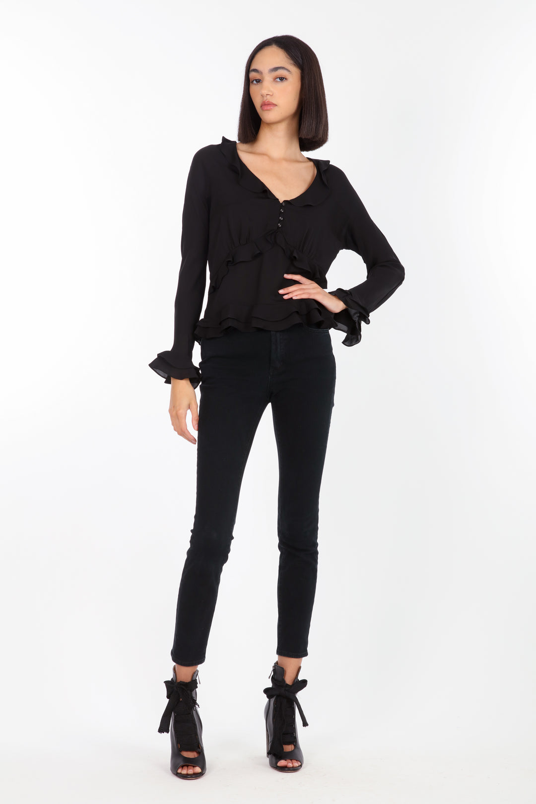 Sander Blouse - 100% Organic Silk Crepe Georgette
