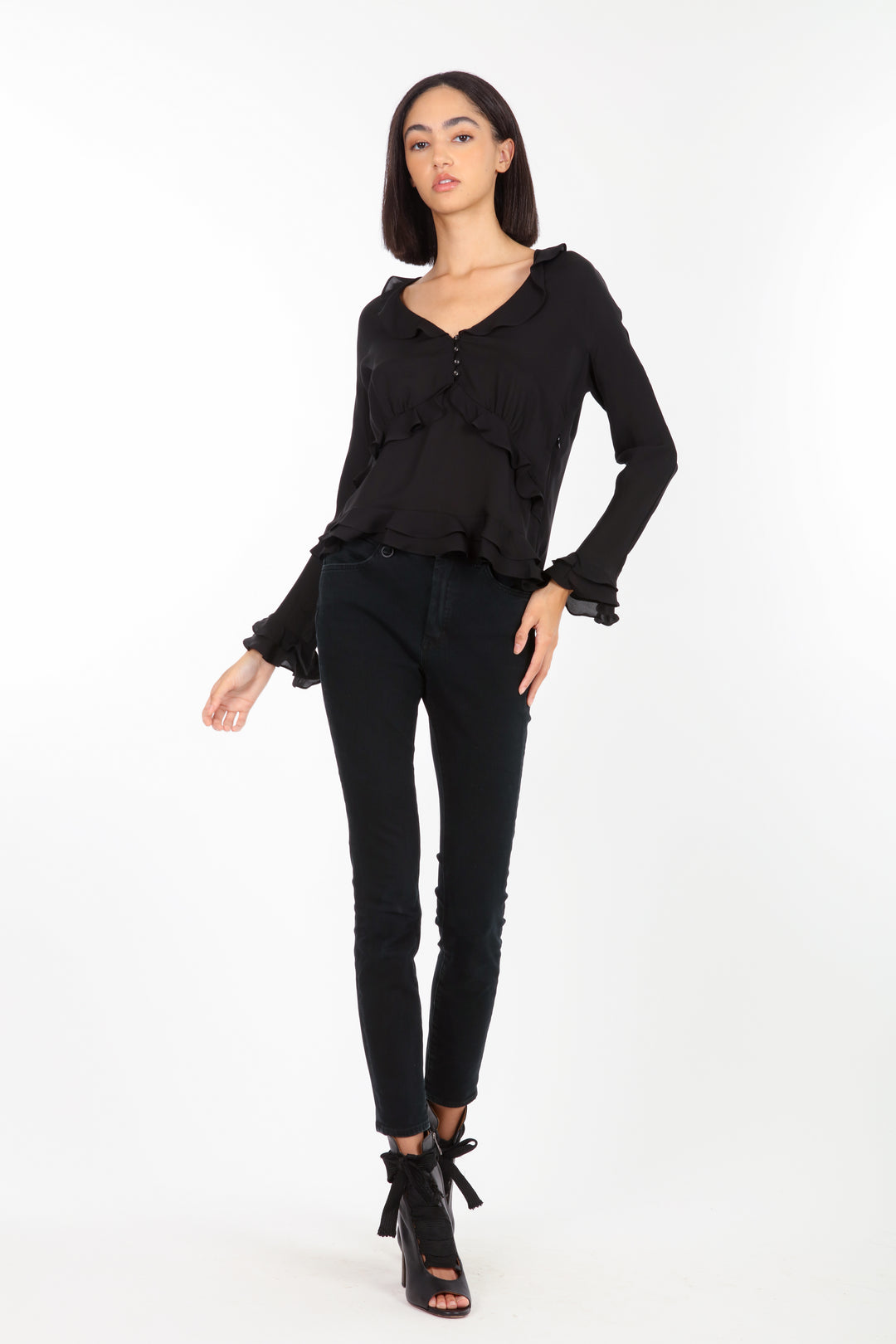 Sander Blouse - 100% Organic Silk Crepe Georgette