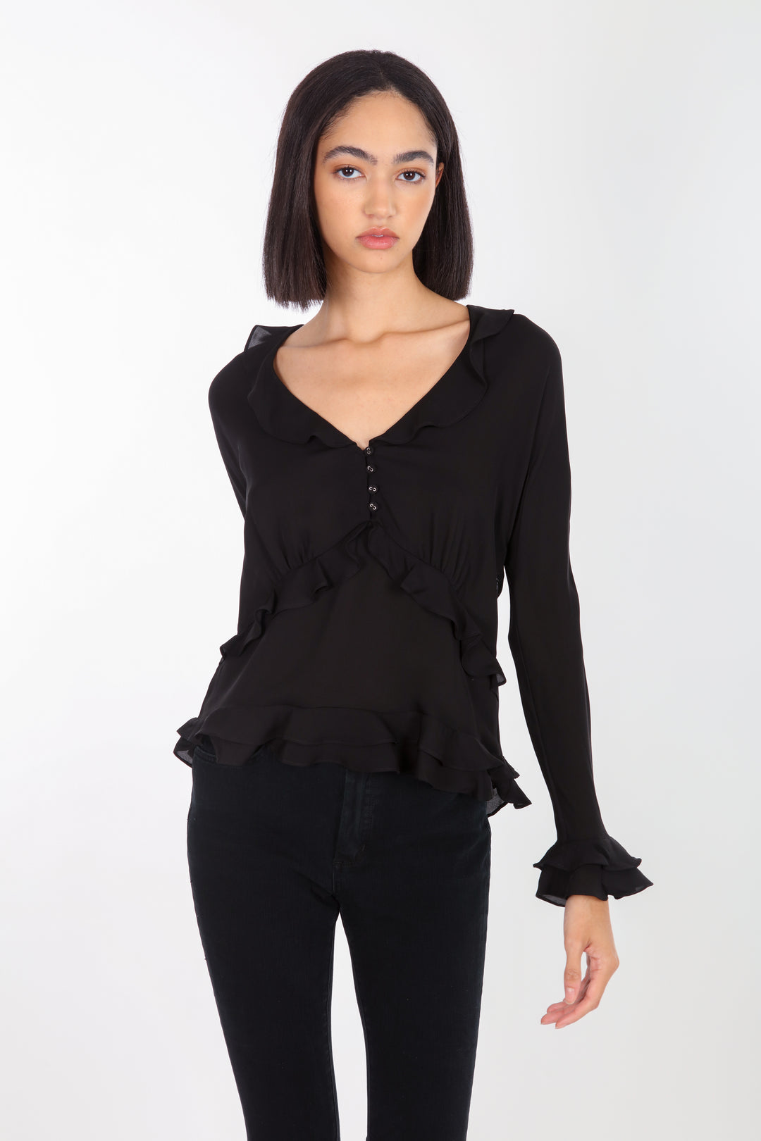 Sander Blouse - 100% Organic Silk Crepe Georgette