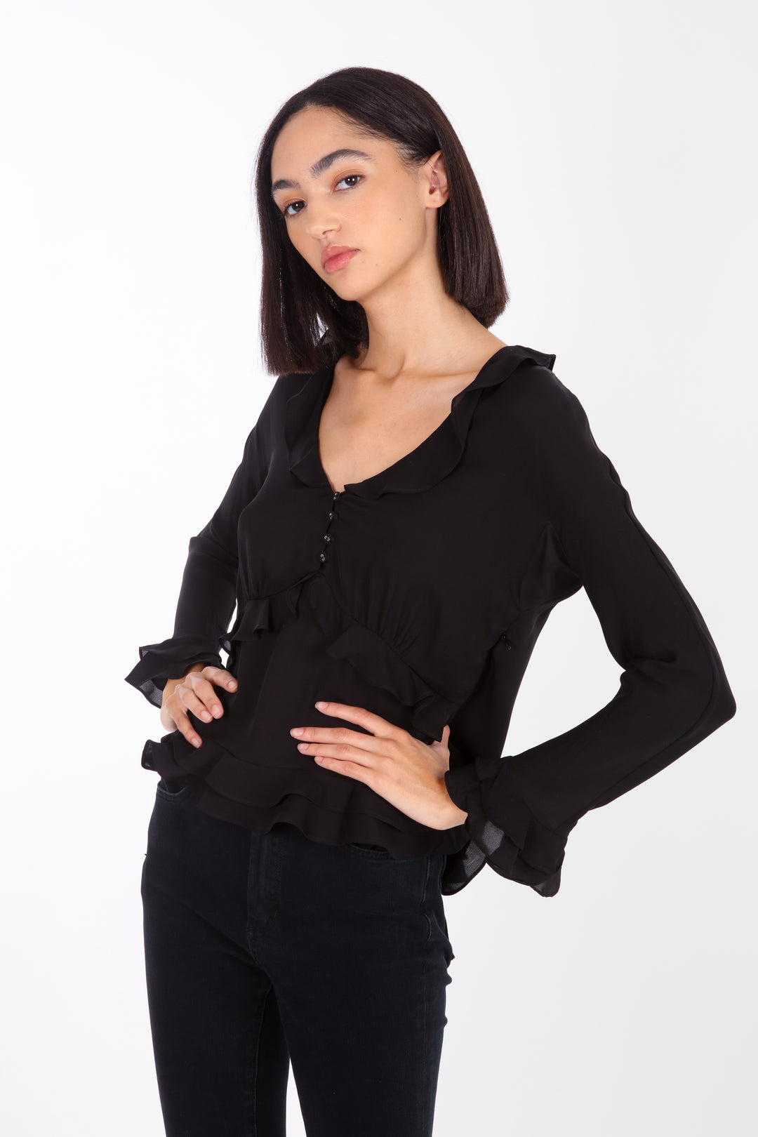 Sander Blouse - 100% Organic Silk Crepe Georgette