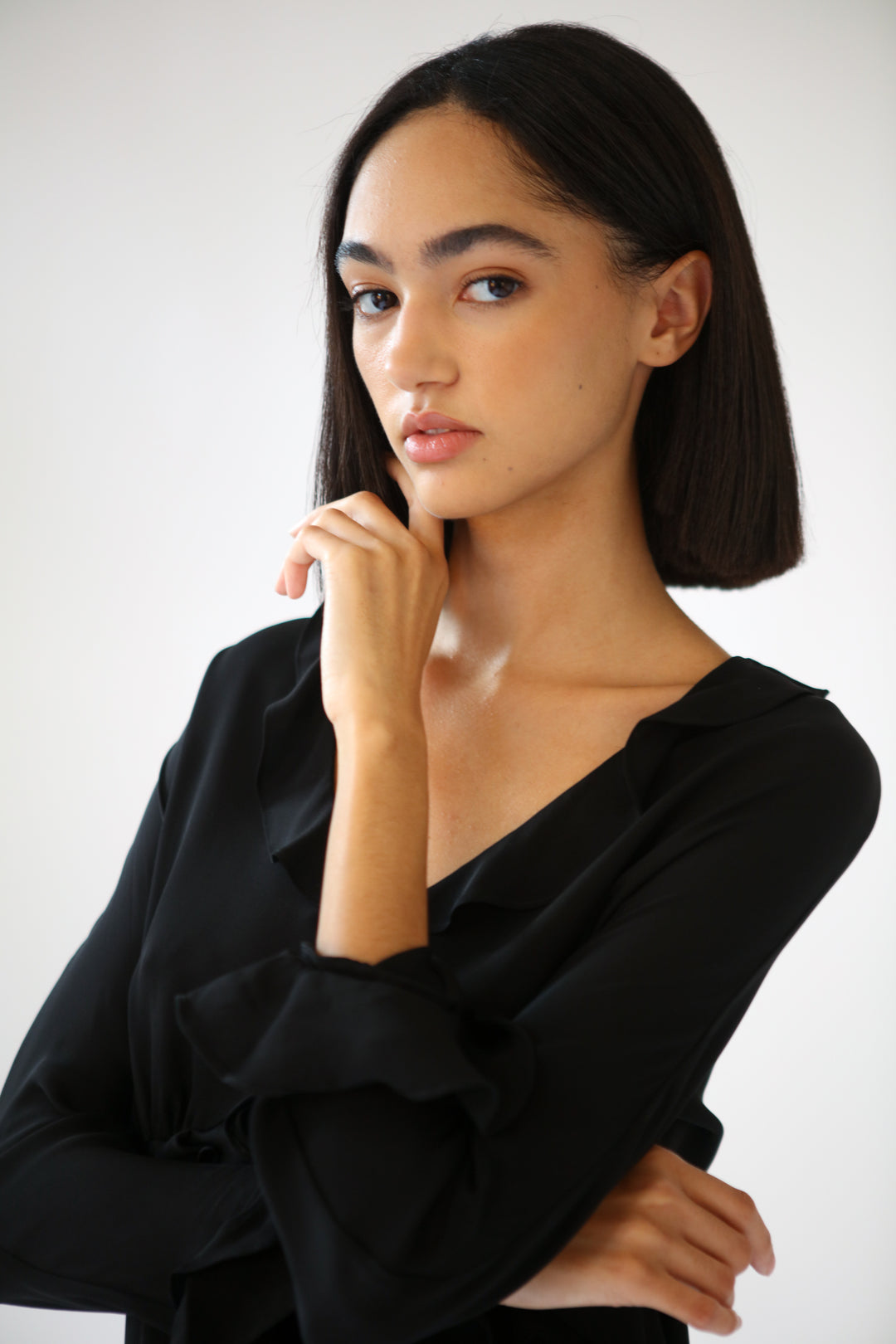 Sander Blouse - 100% Organic Silk Crepe Georgette