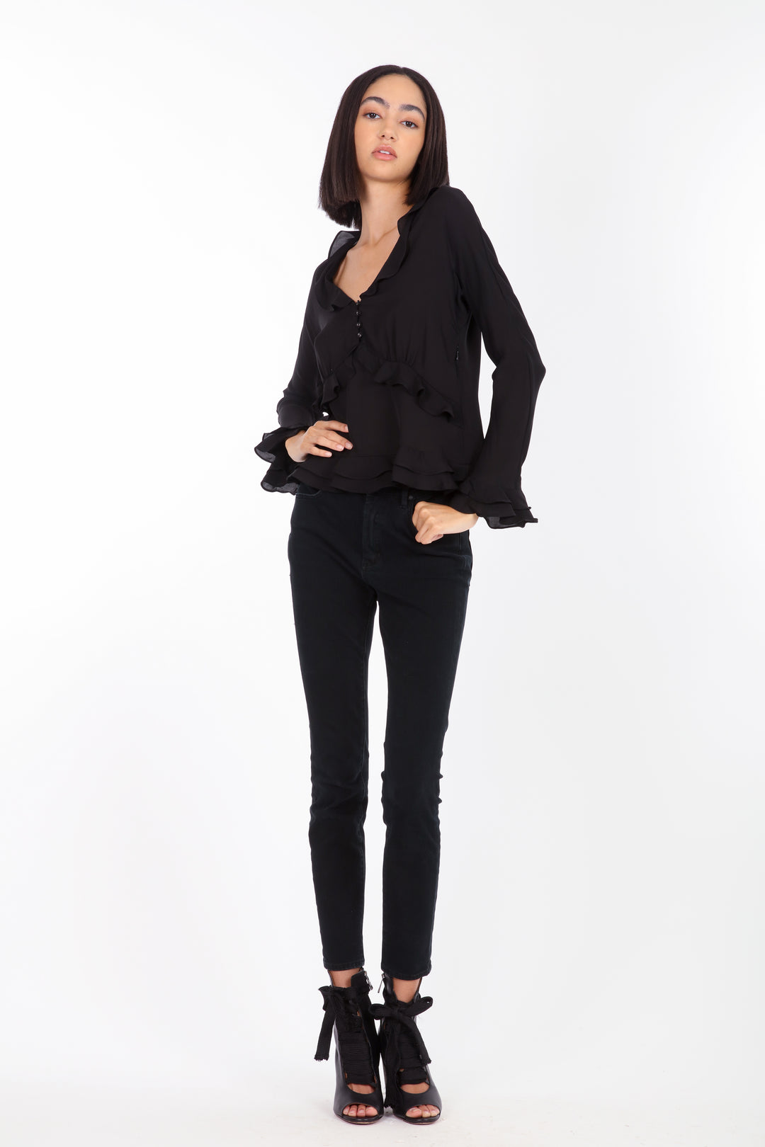 Sander Blouse - 100% Organic Silk Crepe Georgette