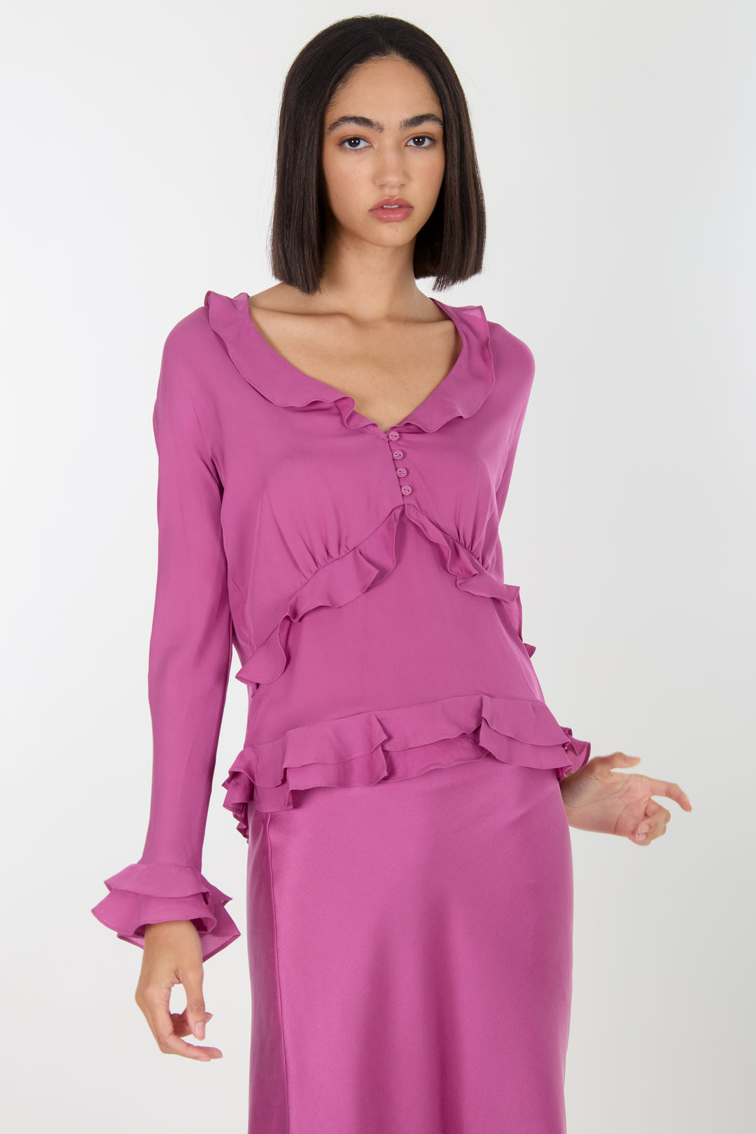 Sander Blouse - 100% Organic Silk Crepe Georgette