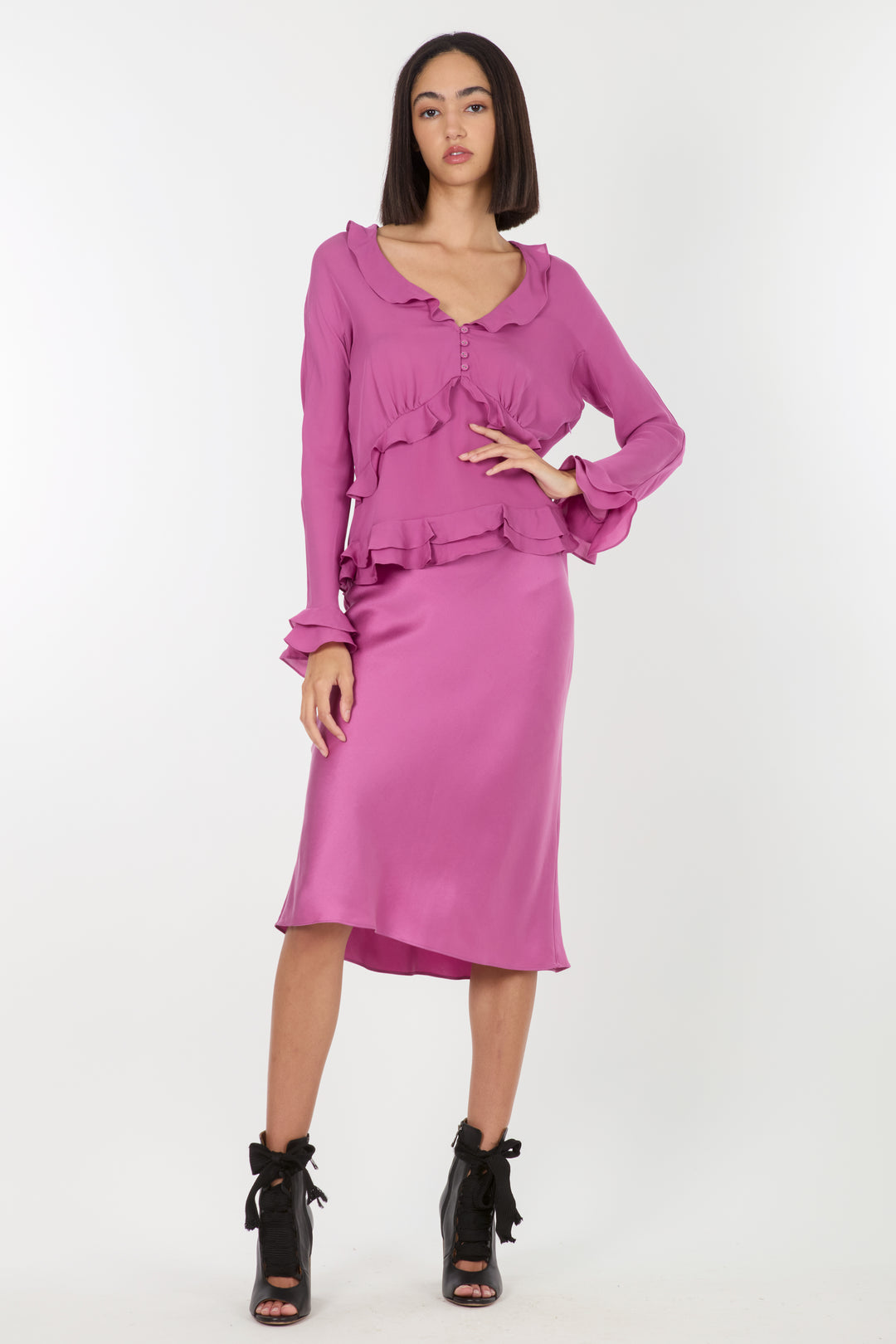 Sander Blouse - 100% Organic Silk Crepe Georgette