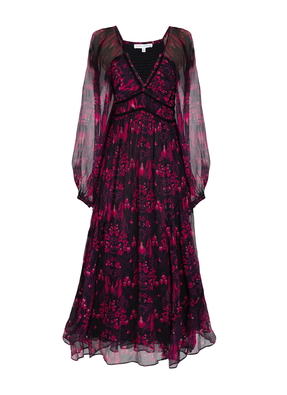 Callista Maxi Dress -Viscose Crinkle Chiffon