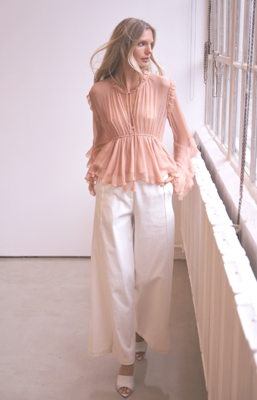 Emeline Blouse - 100% Organic Silk Chiffon