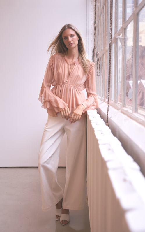 Emeline Blouse - 100% Organic Silk Chiffon