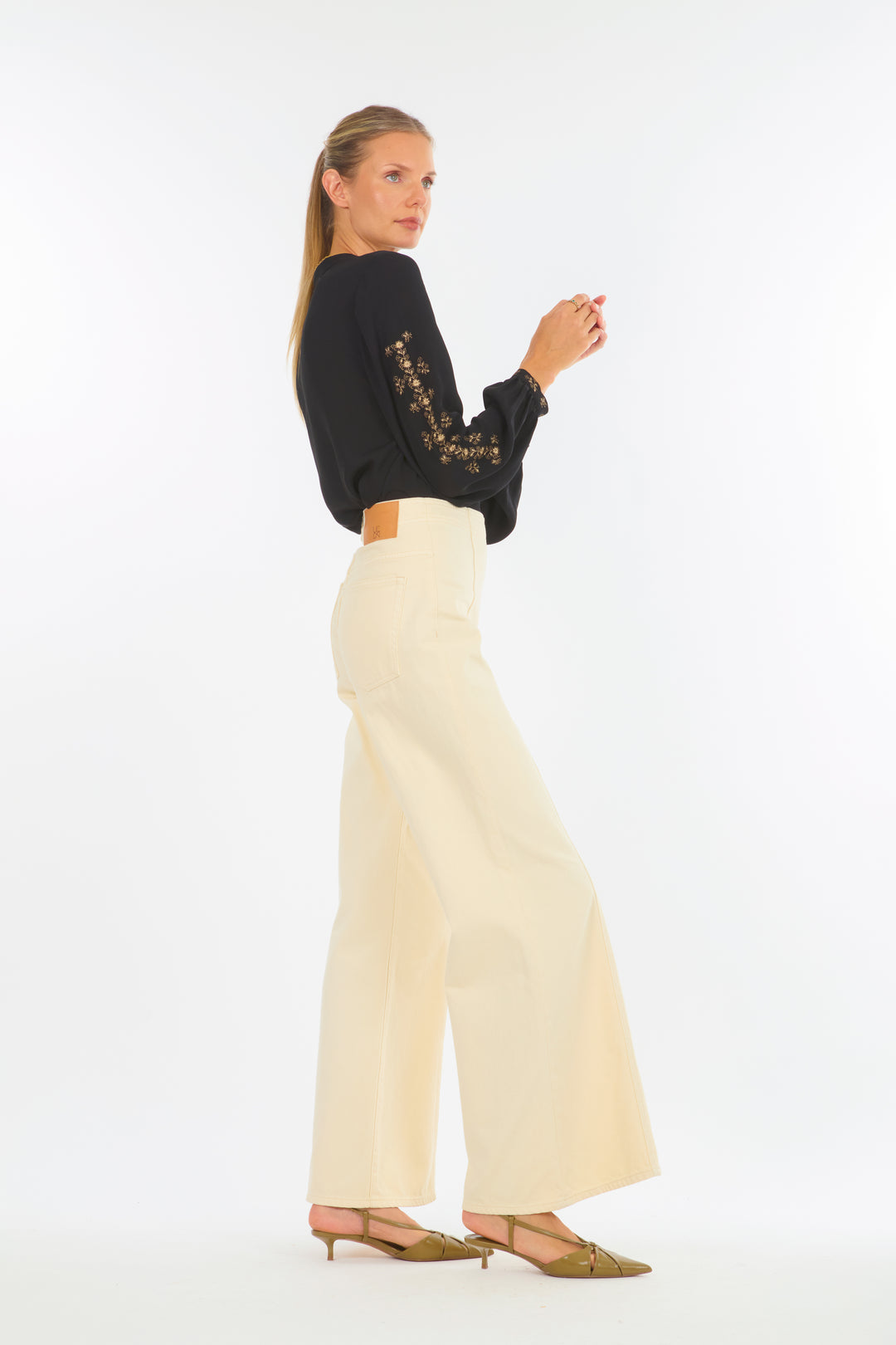 Serah Blouse - Silk Double Georgette with Embroidery