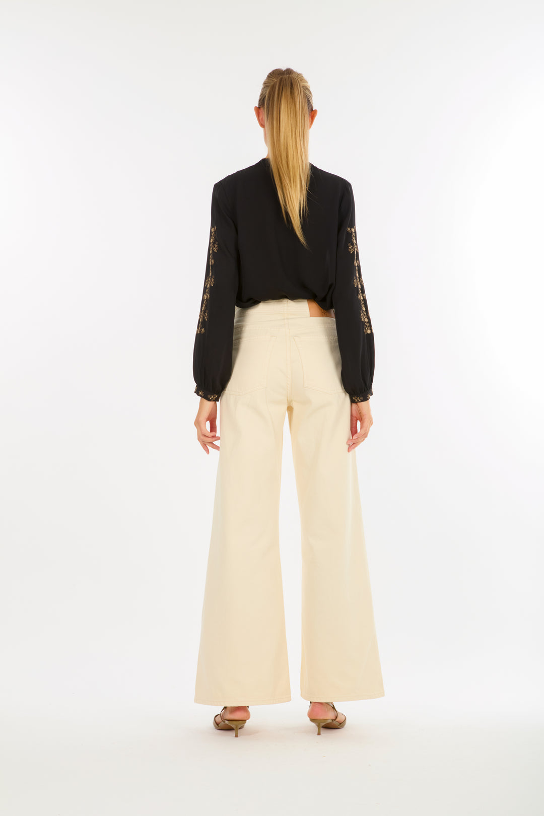 Serah Blouse - Silk Double Georgette with Embroidery