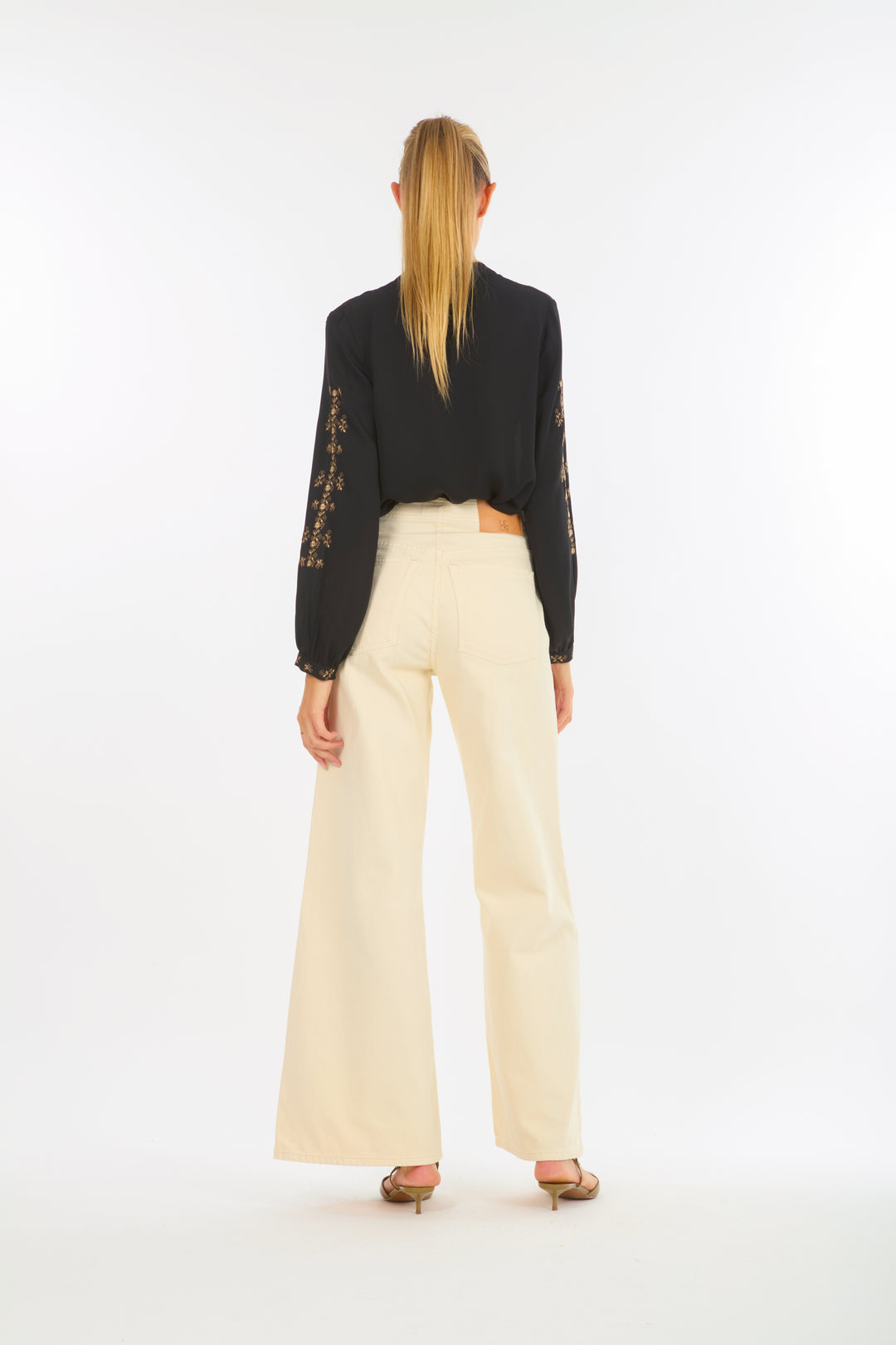 Serah Blouse - Silk Double Georgette with Embroidery