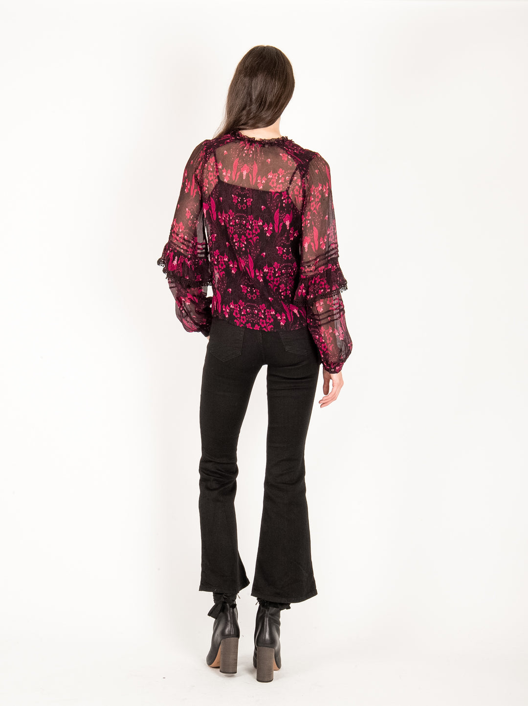 Eleanor Blouse - 100% Silk Crinkle Chiffon