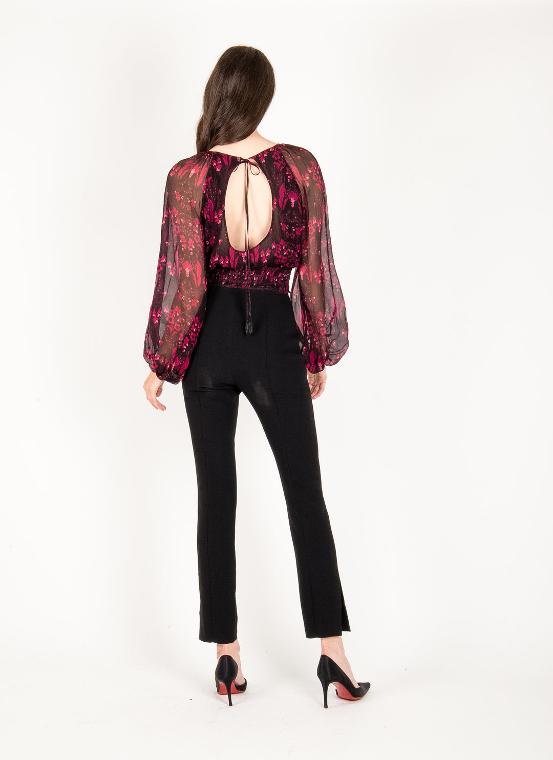Linnett Blouse - 100% Silk Crinkle Chiffon