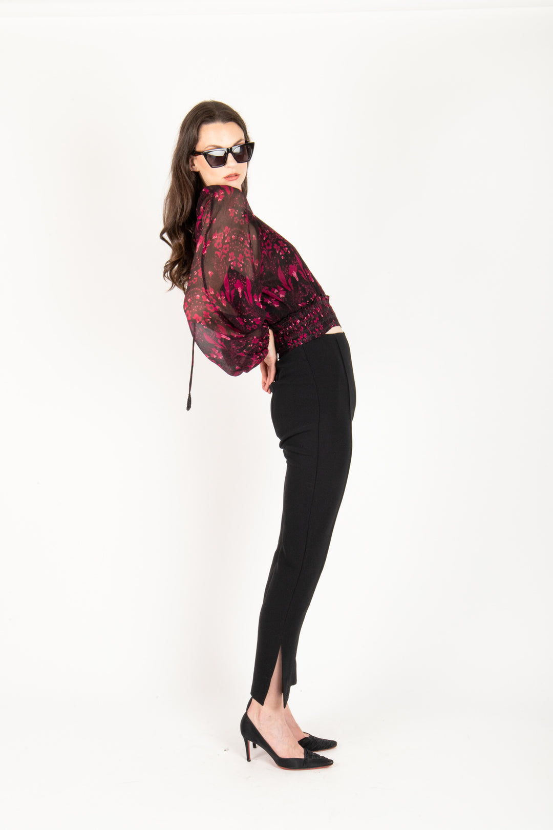 Linnett Blouse - 100% Silk Crinkle Chiffon