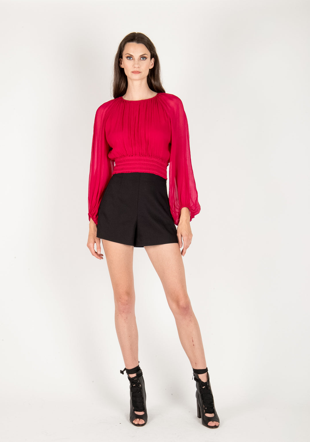 Linnett Blouse - 100% Silk Crinkle Chiffon