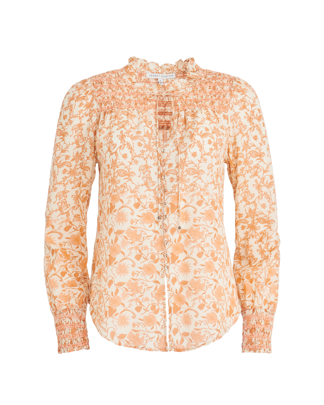 Darlene Blouse - Peach Floral