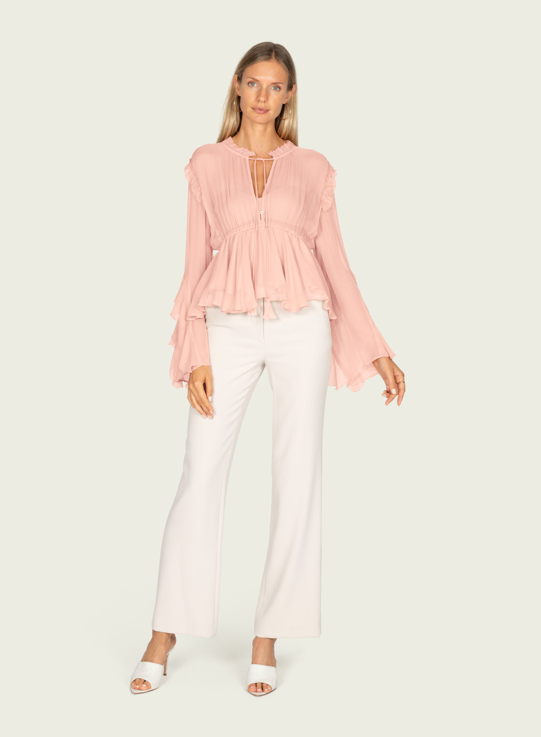 Emeline Blouse - 100% Silk Crinkle Chiffon