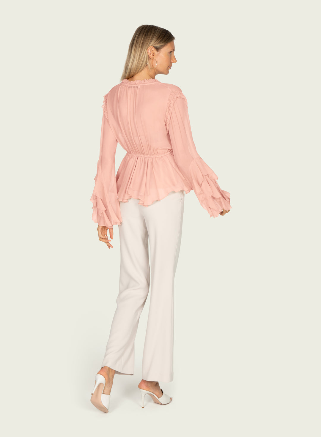 Emeline Blouse - 100% Silk Crinkle Chiffon