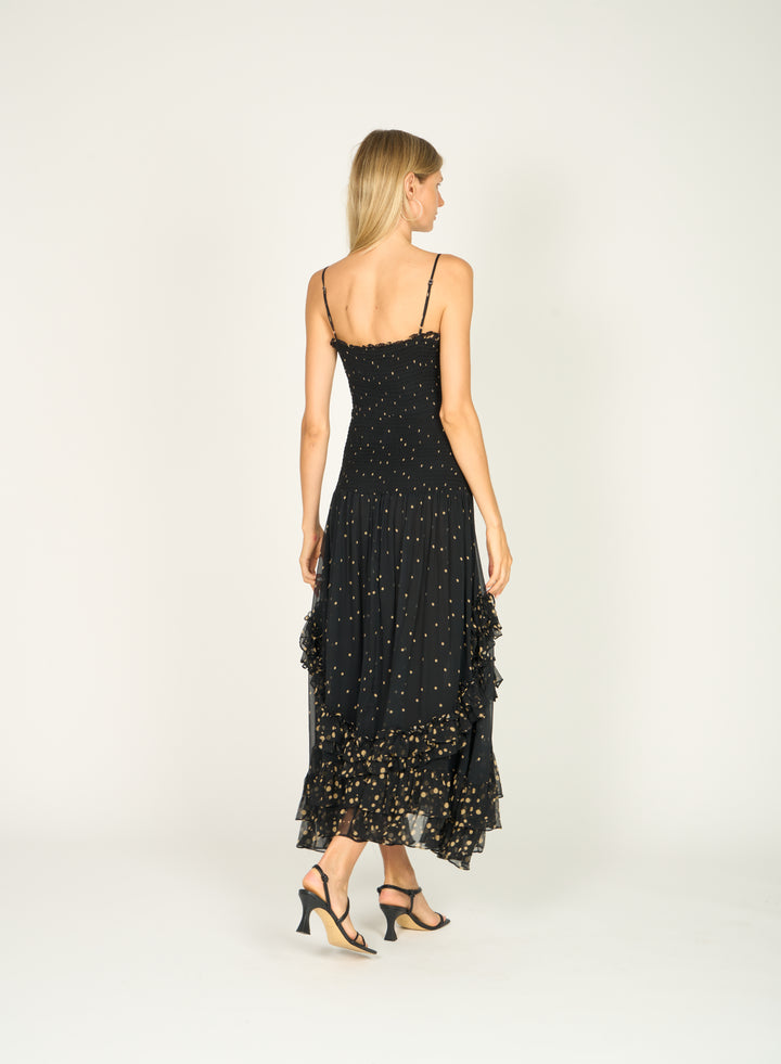 Bianca Maxi Dress - 100% Silk Crinkle Chiffon