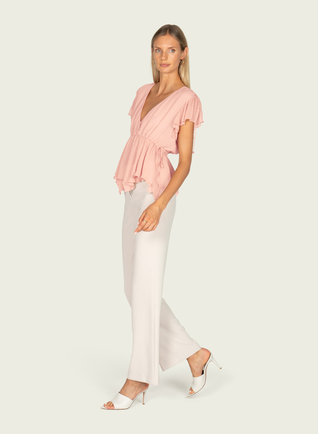 Thea Top - 100% Silk Crinkle Chiffon