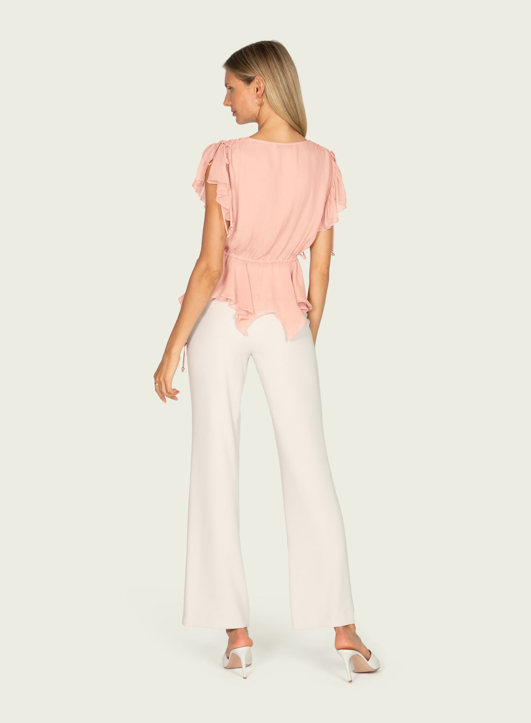 Thea Top - 100% Silk Crinkle Chiffon