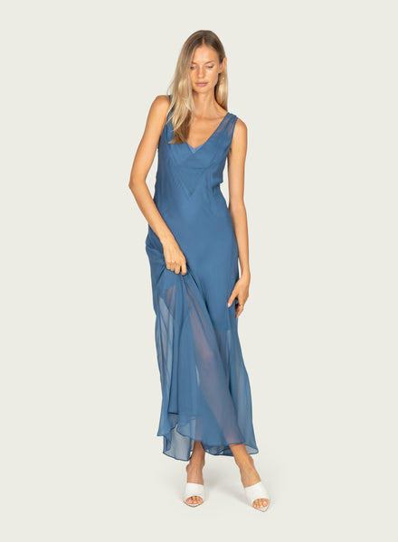 Iver Maxi Dress - 100% Silk Crinkle Chiffon – SECRET MISSION
