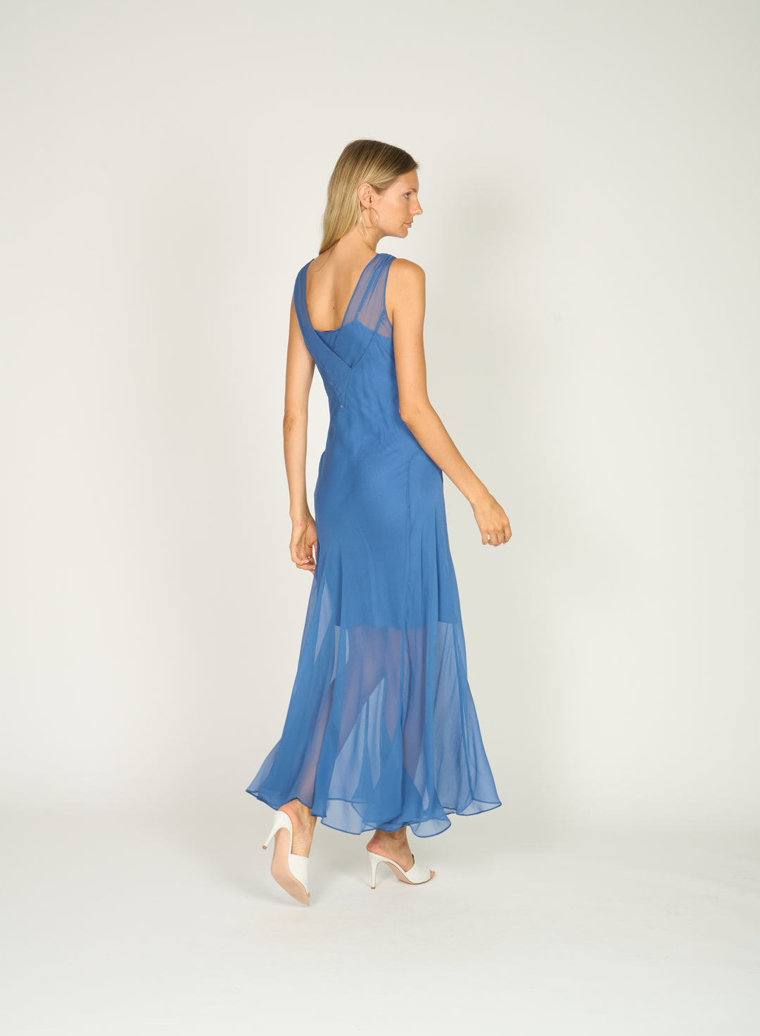 Iver Maxi Dress - 100% Silk Crinkle Chiffon