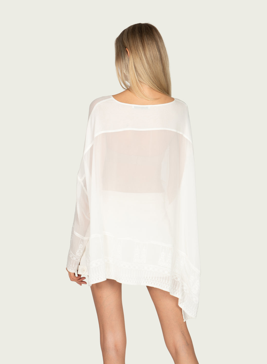 Augusta Blouse - 100% Silk Georgette with Embroidery