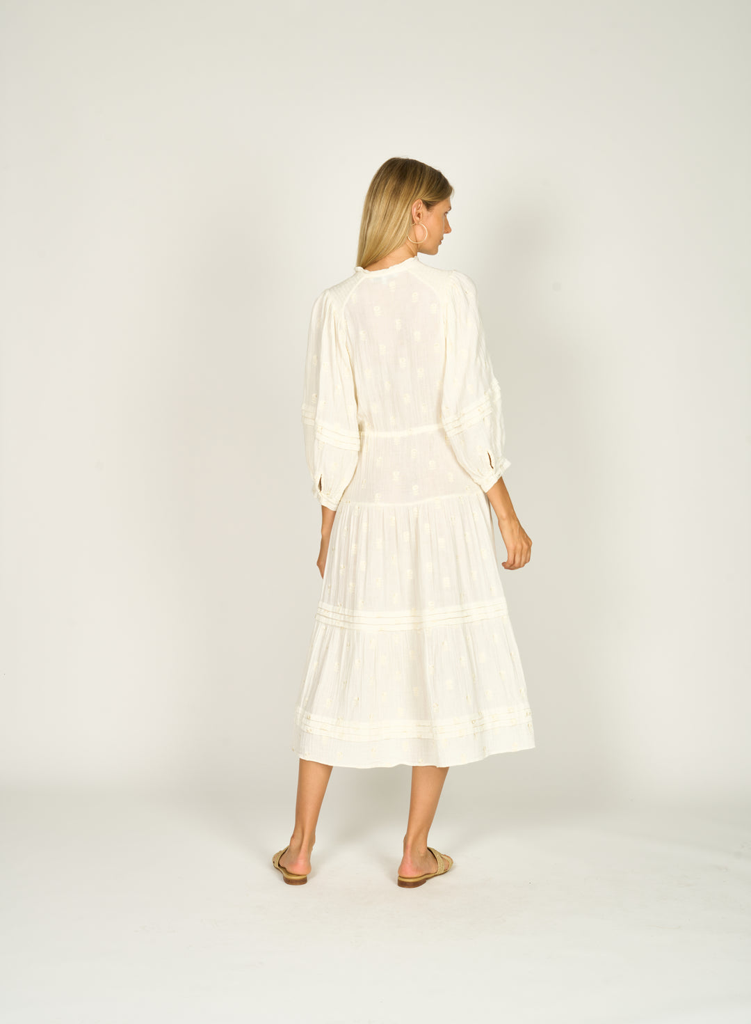 Raina Dress - Organic Cotton with All-over Embroidery