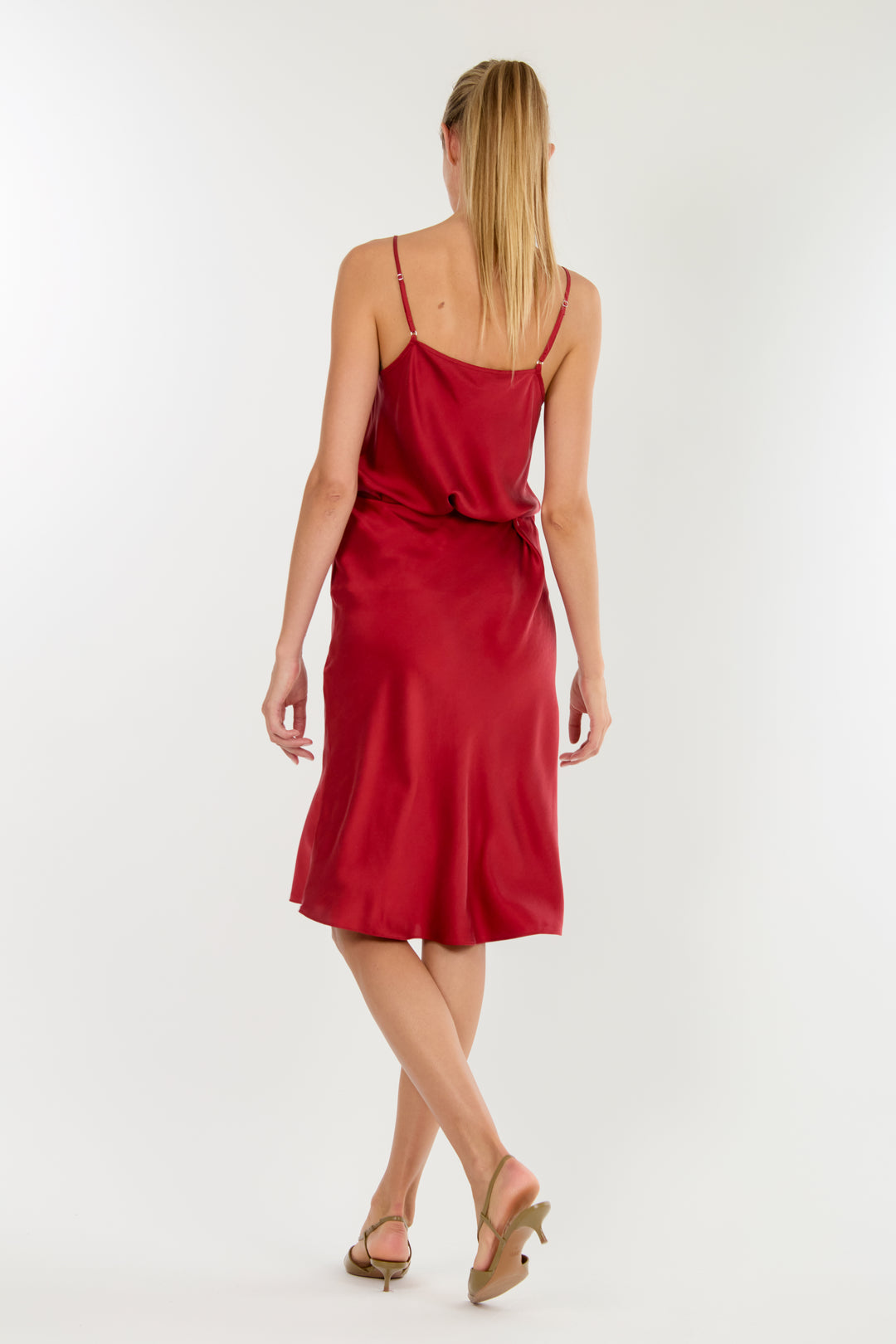 Lainey Midi Skirt - 100% Organic Sand-Washed Silk