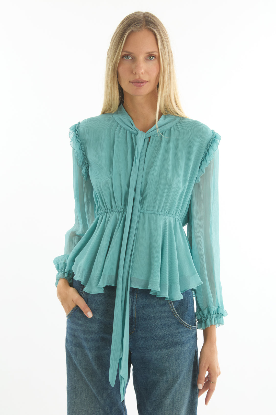 Camila Blouse - 100% Organic Silk Chiffon
