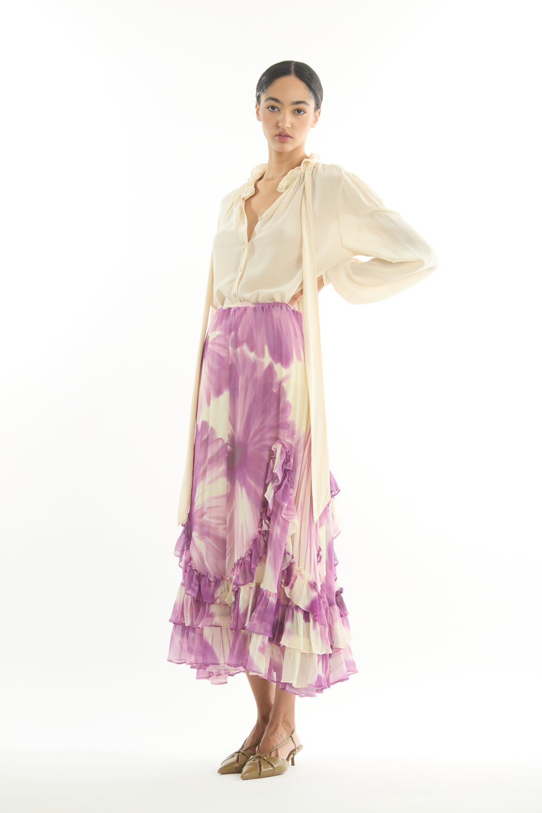 Channah Skirt - 100% Organic Silk Chiffon