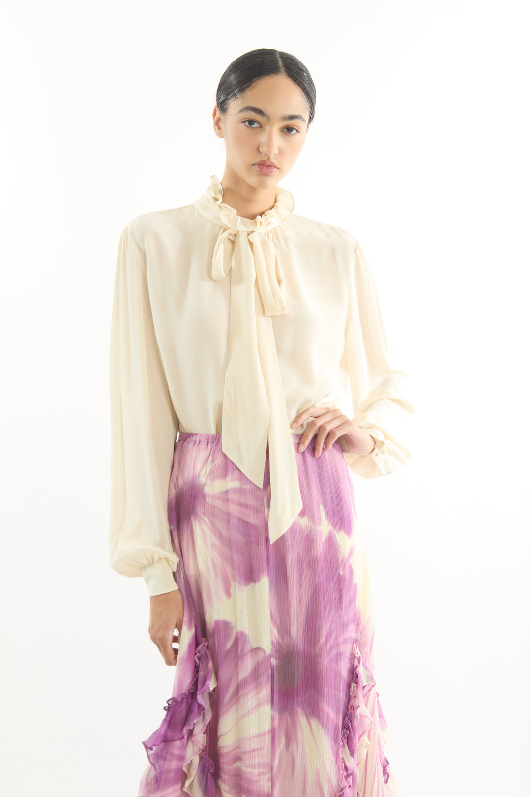 Channah Skirt - 100% Organic Silk Chiffon