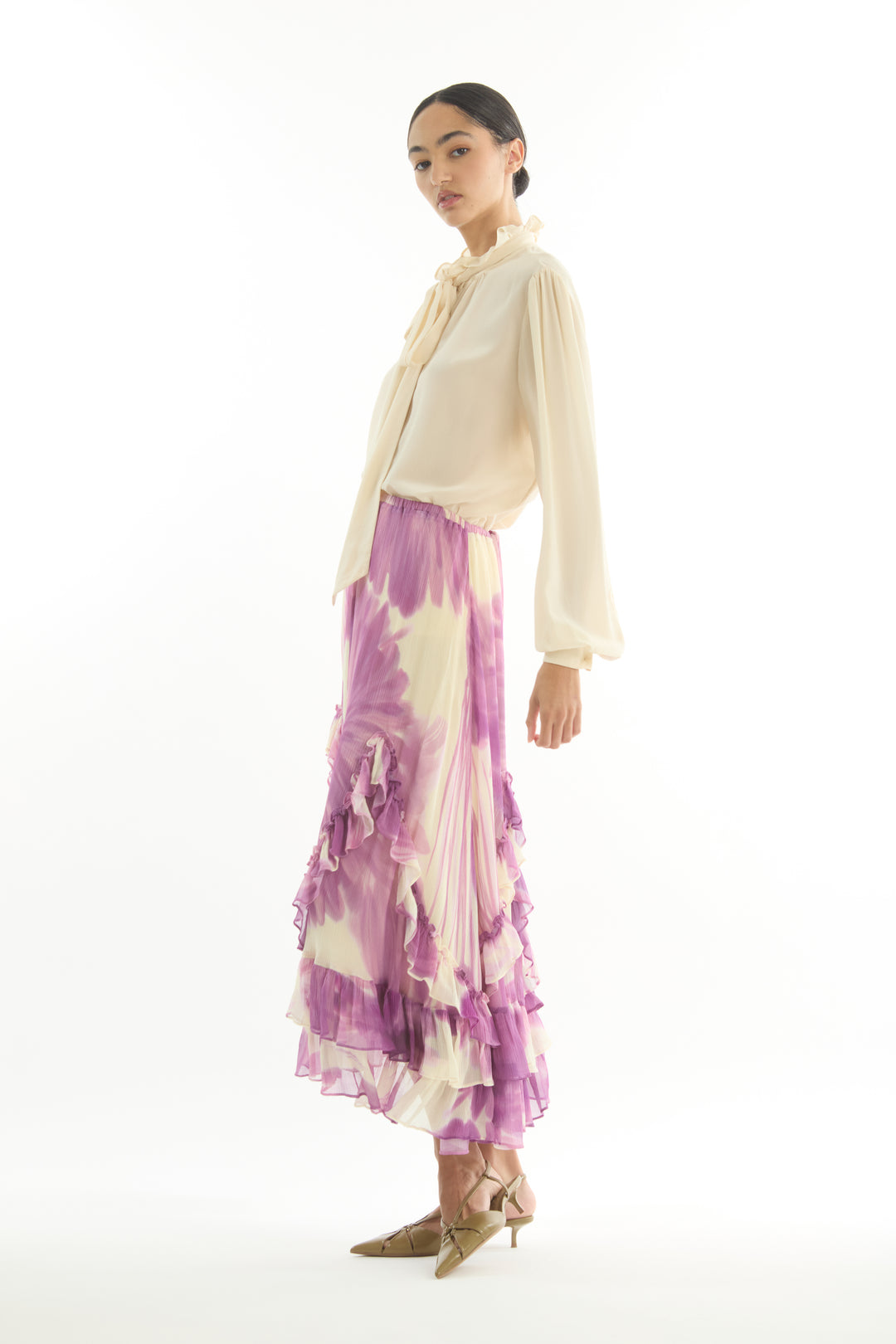 Channah Skirt - 100% Organic Silk Chiffon